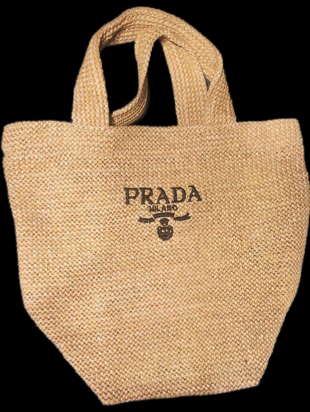 New! Prada L'Homme Parfums Raffia Straw Limited Edition VIP Bag - Picture 2 of 5